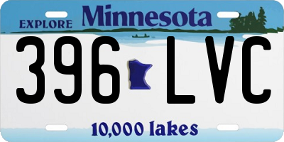 MN license plate 396LVC