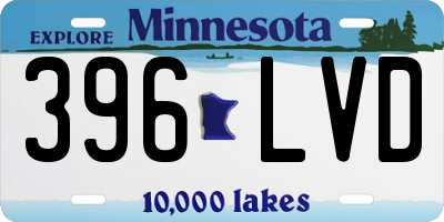 MN license plate 396LVD