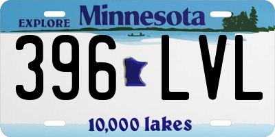 MN license plate 396LVL