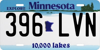 MN license plate 396LVN