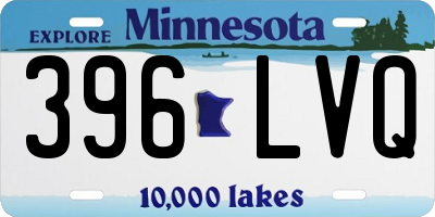 MN license plate 396LVQ