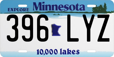 MN license plate 396LYZ