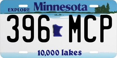MN license plate 396MCP