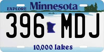 MN license plate 396MDJ