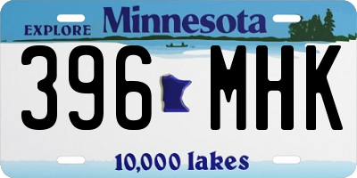 MN license plate 396MHK