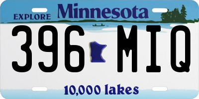 MN license plate 396MIQ