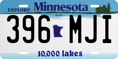 MN license plate 396MJI
