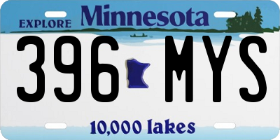 MN license plate 396MYS