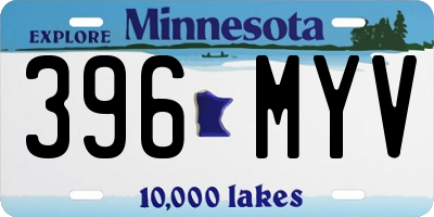 MN license plate 396MYV
