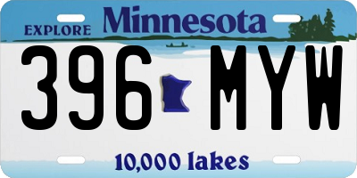 MN license plate 396MYW