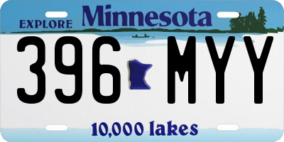 MN license plate 396MYY