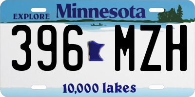 MN license plate 396MZH