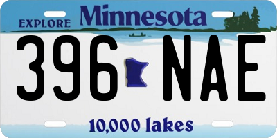 MN license plate 396NAE