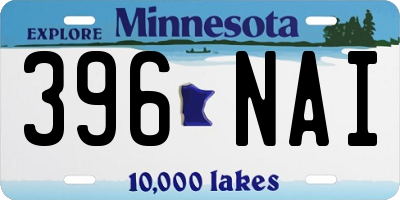MN license plate 396NAI