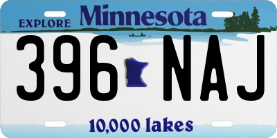 MN license plate 396NAJ