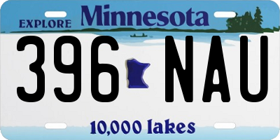 MN license plate 396NAU