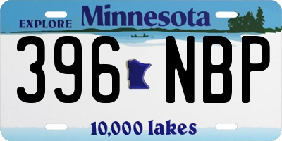 MN license plate 396NBP