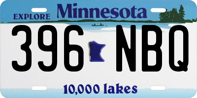 MN license plate 396NBQ