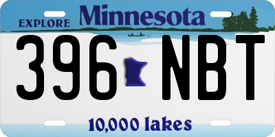 MN license plate 396NBT
