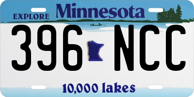 MN license plate 396NCC