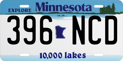 MN license plate 396NCD