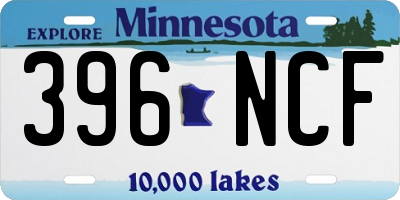 MN license plate 396NCF