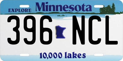 MN license plate 396NCL