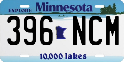 MN license plate 396NCM
