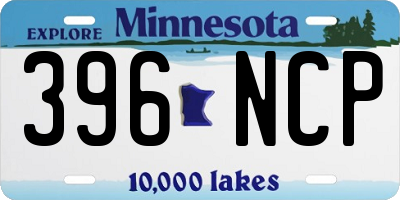 MN license plate 396NCP