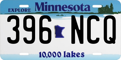 MN license plate 396NCQ