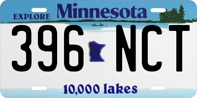 MN license plate 396NCT