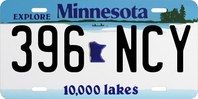 MN license plate 396NCY