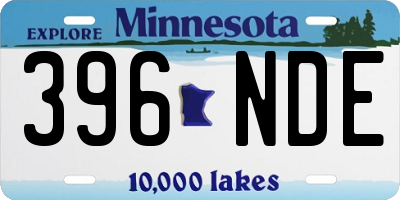 MN license plate 396NDE