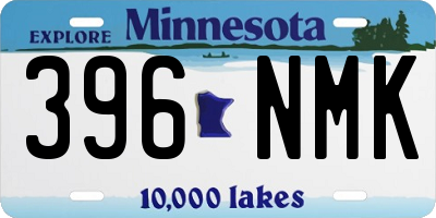 MN license plate 396NMK