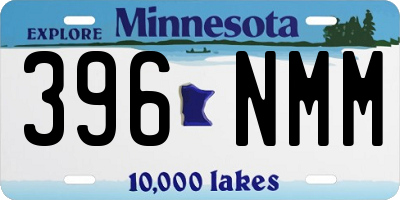 MN license plate 396NMM