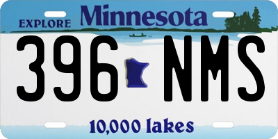 MN license plate 396NMS