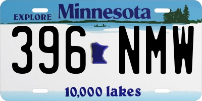 MN license plate 396NMW
