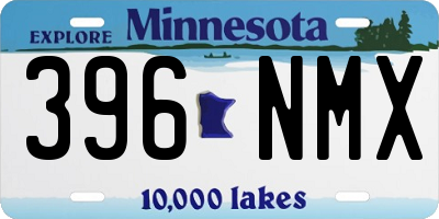 MN license plate 396NMX