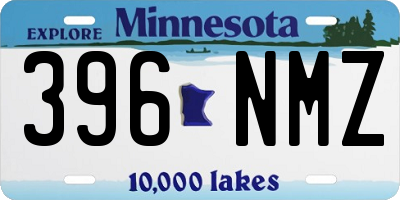 MN license plate 396NMZ