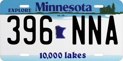 MN license plate 396NNA