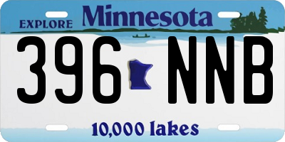 MN license plate 396NNB