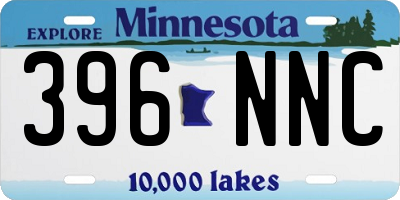 MN license plate 396NNC