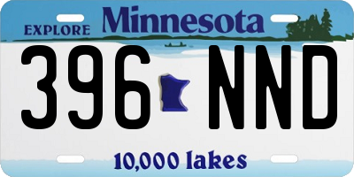 MN license plate 396NND