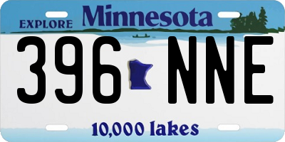 MN license plate 396NNE