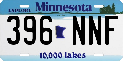 MN license plate 396NNF