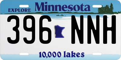 MN license plate 396NNH