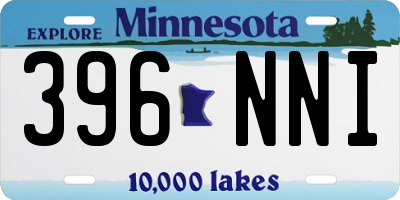 MN license plate 396NNI