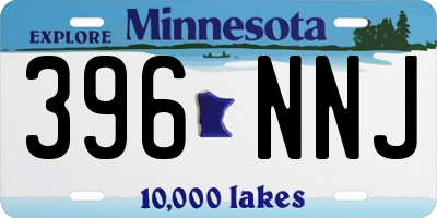 MN license plate 396NNJ