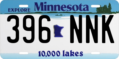 MN license plate 396NNK