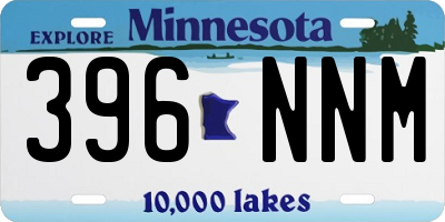 MN license plate 396NNM